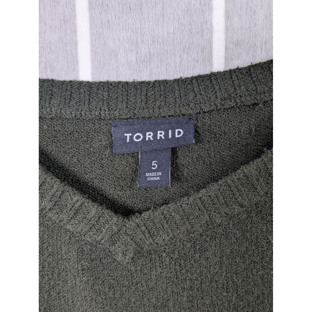 Torrid Womens Everyday Sweater Cami Size 5 (fits 28-30) Olive Green Soft Plush - Picture 2 of 8